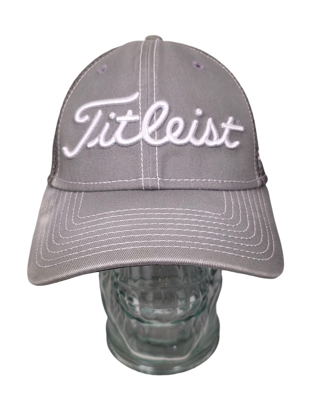 Titleist New Era Hat FootJoy FJ Pro V1 Golf Cap Gray S/MD Fitted Stretch